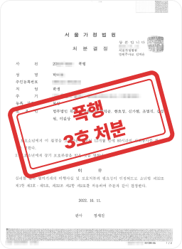 학교폭력 상해 사건 1호 처분 판결문 사례